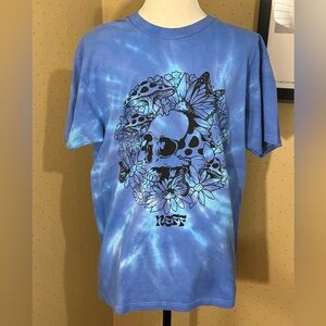 Neff tie-dye skull and flower tee, sz M